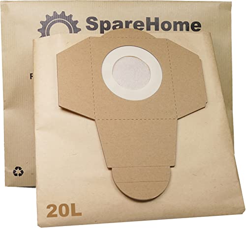SpareHome® 5 Bolsas de alto rendimiento compatible con aspiradores Dexter 20L
